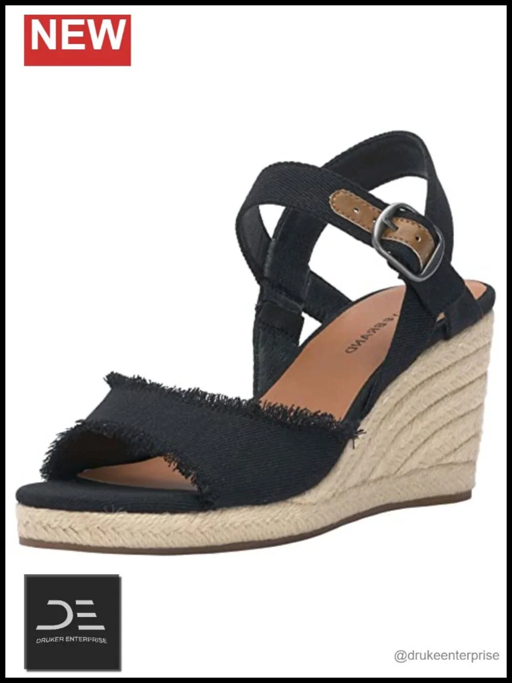 Espadrille Wedge Sandals Open Toe Ankle Strap Textile